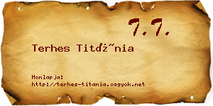 Terhes Titánia névjegykártya